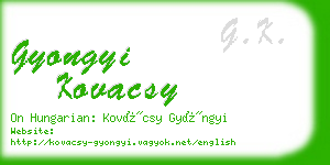 gyongyi kovacsy business card